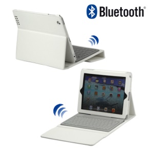 Premium New iPad 2nd 3rd 4th Gen Bluetooth Keyboard Case Cover - White