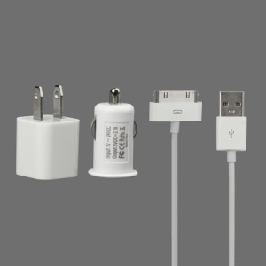 US Plug Home Wall Charger + Car Charger for The new iPad iPhone iPod