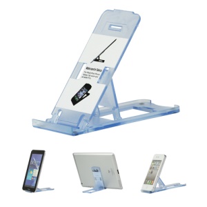 Clear Foldable Stand Mount for The new iPad iPhone Tablet PC and etc - Light Blue