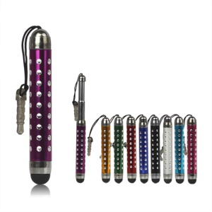 Stretchable Sparkling Capacitive Stylus Touch Pen for iPhone 5 4S The New iPad HTC One V Samsung Galaxy S IV 4 i9500 i9505 etc