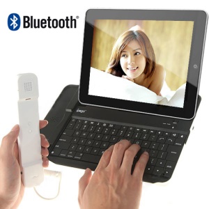 iPega iPad Skype Bluetooth Keyboard with Telephone Handset for The New iPad / iPad 2 / iPad
