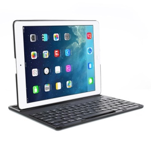360 Degree Rotating Bluetooth Keyboard Cover Desk Stand for iPad 4 / 3 / 2 - Black