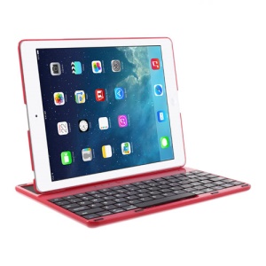 360 Degree Rotating Bluetooth Keyboard Cover Desk Stand for iPad 4 / 3 / 2 - Red