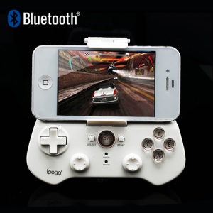 iPega Wireless Bluetooth Game Controller for iPhone iPad Samsung Android PCs Etc Games - White