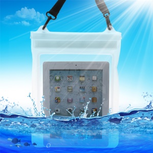 Underwater Tablet Waterproof Case Dry Bag for iPad 4 3 2 with Strap (Size: 265x 245mm) - Transparent
