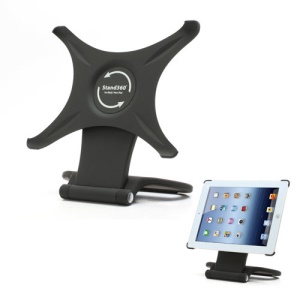 Rubberized 360 Degree Rotary Rotating Desktop Holder Stand for The New iPad 3 iPad 2 4