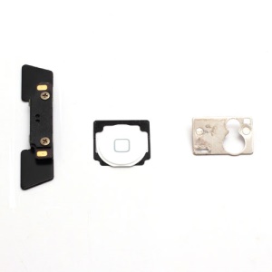 Front Camera Holder + White Home Button with Spacer + Home Button Mounting Bracket Assembly Replacement for iPad 3 / 2