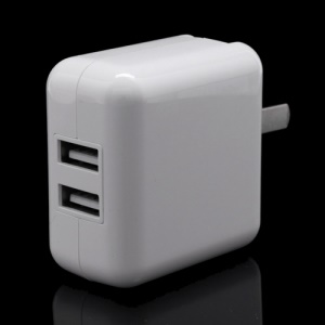 Dual USB Travel Charger Power Adapter for iPad 4 3 2 / iPhone 5 4S iPad 3 4 - US Plug