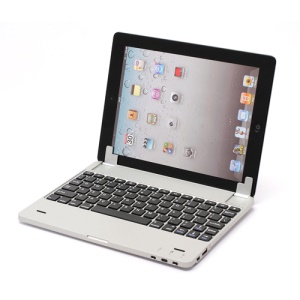 Bluetooth 3.0 Wireless Alumium Keyboard Magnetic Slot Stand with Powerbank Inside for iPad 4 / 3 / 2