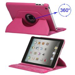 360 Degree Rotary Leather Case Cover for iPad Mini - Rose