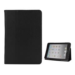 Lychee Skin PU Leather Stand Case Cover for iPad Mini - Black