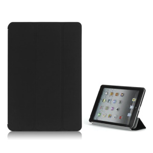 Smart Cover Leather Case Fold Magnetic Stand Holder for iPad Mini - Black