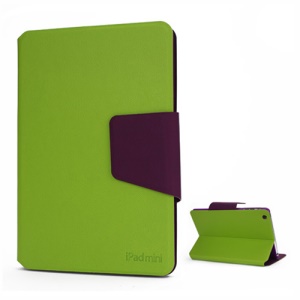 Magnetic Smart Folio Leather Card Slots Stand Case Cover for iPad Mini - Green