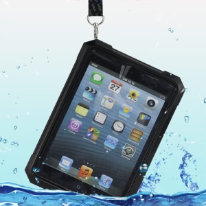 iPega Superb Protective Hard Waterproof Case for iPad Mini + Neck Strap - Black