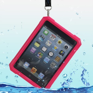 iPega Superb Protective Hard Waterproof Case for iPad Mini + Neck Strap - Rose