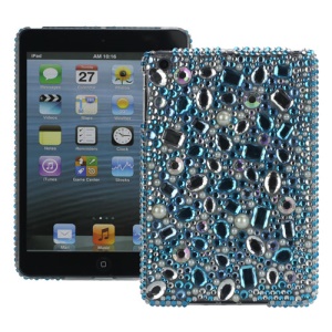 Luxury Sparkling Diamond Pearl Protective Plastic Case for iPad Mini