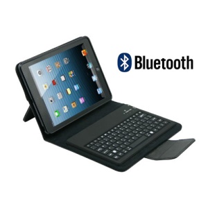 Detachable Leather Bluetooth Keyboard Case for iPad Mini