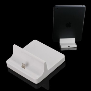 Lightning 8pin Charging Dock Docking Station Cradle for iPad 4 / iPad Mini - White