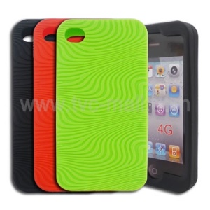 Unique Anti-Slip Figure Silicon Skin Cover Case for iPhone 4th Generation