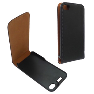 Classic Vertical Genuine Split Leather Skin Case for iPhone 4 4S (All Versions)