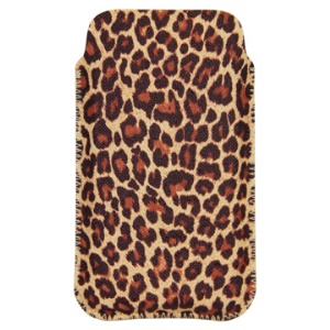 Soft Leopard Skin Leather Pouch Case for iPhone 4/4S 3G/3GS, iPod etc