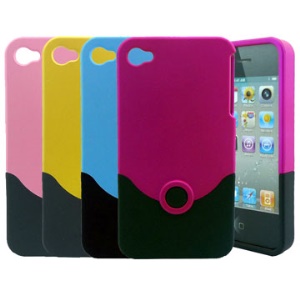 Detachable Combined V Shape Hard Case for iPhone 4 (Matte)