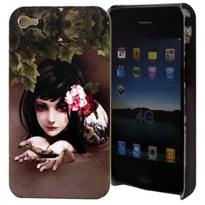 Evil Girl Series Beauty and Fish iPhone 4 Hard Case Cover