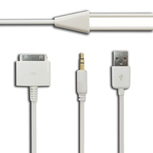 USB 3.5mm AUX Audio Data Charger Cable for iPod iPhone