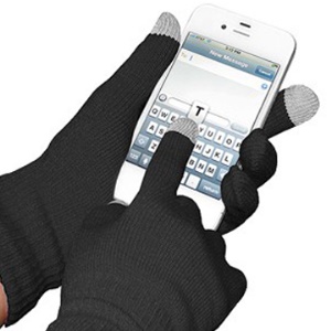 Black Soft Winter Dot Touch Glove for iPhone &amp; iPad &amp; All Static Touch