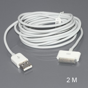 USB 2.0 Data Sync Charger Cable for iPhone iPad iPod, Length: 2M