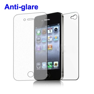 iPhone 4 4S Front and Back Screen Protector Guard (Frosted / Anti-Glare)