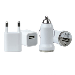 Home Wall + Car Charger + USB Cable for iPhone 4S 4 3GS 3G iPod Series EU Plug