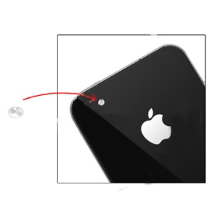 Rear Camera Flashlight Cover Raplacement for iPhone 4 4G (OEM)