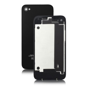 Glass Back Cover Housing Replacement for iPhone 4 4G - Black