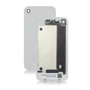 Glass Back Cover Housing Replacement for iPhone 4 4G - White