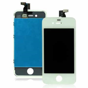 Replacement White Digitizer Touch Screen and LCD Display Assembly for iPhone 4G 4th