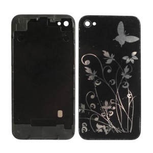 Flower & Butterfly Pattern iPhone 4 4G Back Housing Cover