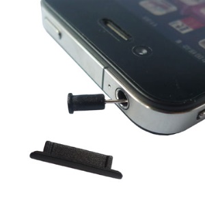 2 in 1 iPhone 4G Anti Dust Plug Stopper Set (Dock Stopper and Earphone Plug)