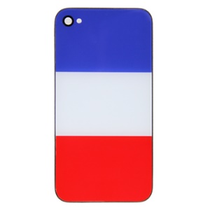 Brand New French Flag Hard Plastic Housing Cover for Apple iPhone 4