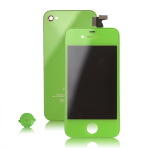 Verizon iPhone 4 Conversion Kit (LCD Assembly + Back Housing + Home Button) - Green