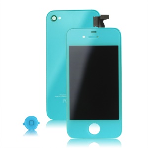 iPhone 4 CDMA Conversion Kit (LCD Assembly + Back Cover + Home Button) - Baby Blue