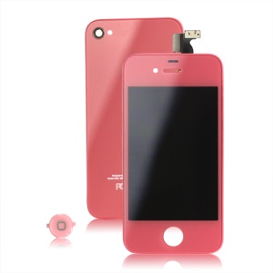 Verizon iPhone 4 Conversion Kit (LCD Assembly + Back Cover + Home Button) - Pink