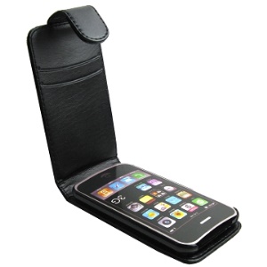 Stylish iPhone 3G & iPhone 3GS Vertical Leather Case with Magnetic Flip