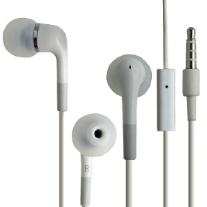 White 3.5mm iPhone 3G & 3GS Stereo Headset with mic