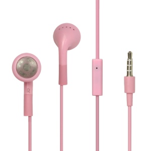 iPhone 3GS 3G Stereo Earphones Headphones with Remote and Mic - Pink