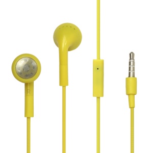 iPhone 3GS 3G Stereo Earphones with Remote and Mic - Yellow
