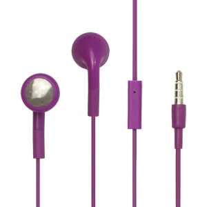 iPhone 3GS/3G Stereo Earphones with Remote and Mic - Purple