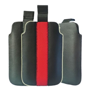 Novel Self Pulling Tab Leather Pouch for iPhone 3G & iPhone 3GS