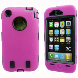 Unique iPhone 3G & 3GS Defender Case Cover (Black Plastic Inner)
