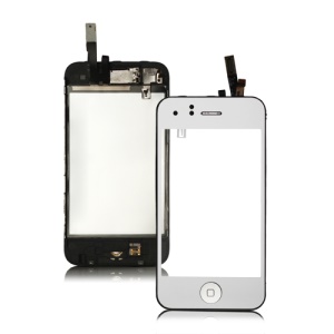 Electroplating Touch Screen Digitizer Assembly with Small Parts for iPhone 3GS - Silver